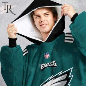 Personalized NFL Philadelphia Eagles Jersey Style Home Jersey Blanket Hoodie