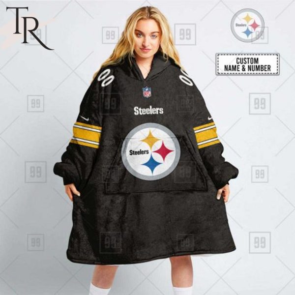 Personalized NFL Pittsburgh Steelers Home Jersey Blanket Hoodie