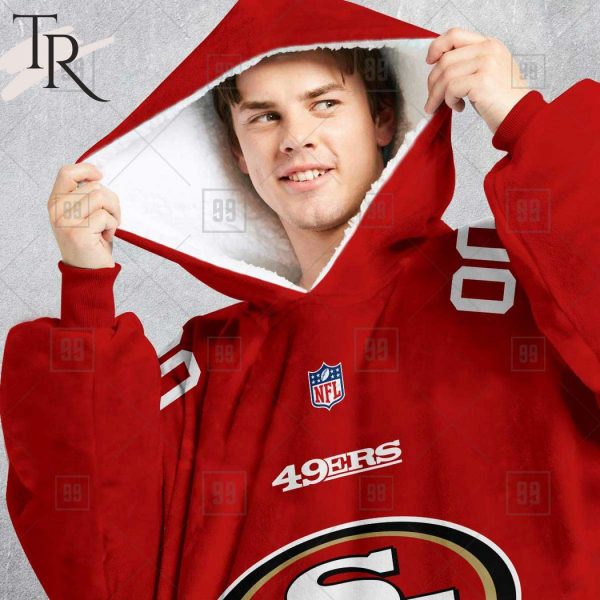 Personalized NFL San Francisco 49ers Home Jersey Blanket Hoodie