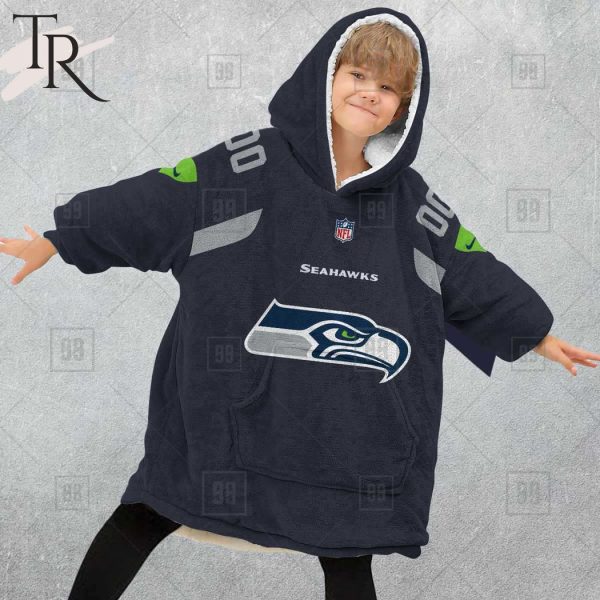 Personalized NFL Seattle Seahawks Home Jersey Blanket Hoodie