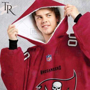Personalized NFL Tampa Bay Buccaneers Home Jersey Blanket Hoodie