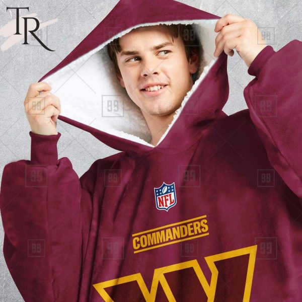 Personalized NFL Washington Commanders Home Jersey Blanket Hoodie