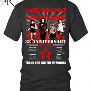 Age Against the Machine 33rd Anniversaru 1991 – 2024 Thank You For The Memories T-Shirt