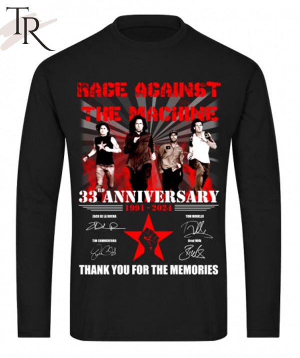 Age Against the Machine 33rd Anniversaru 1991 – 2024 Thank You For The Memories T-Shirt