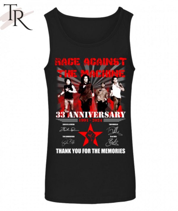 Age Against the Machine 33rd Anniversaru 1991 – 2024 Thank You For The Memories T-Shirt