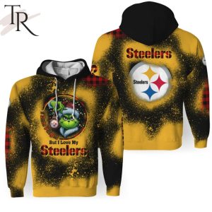 Grinch I Hate People But I Love My Steelers 3D Unisex Hoodie