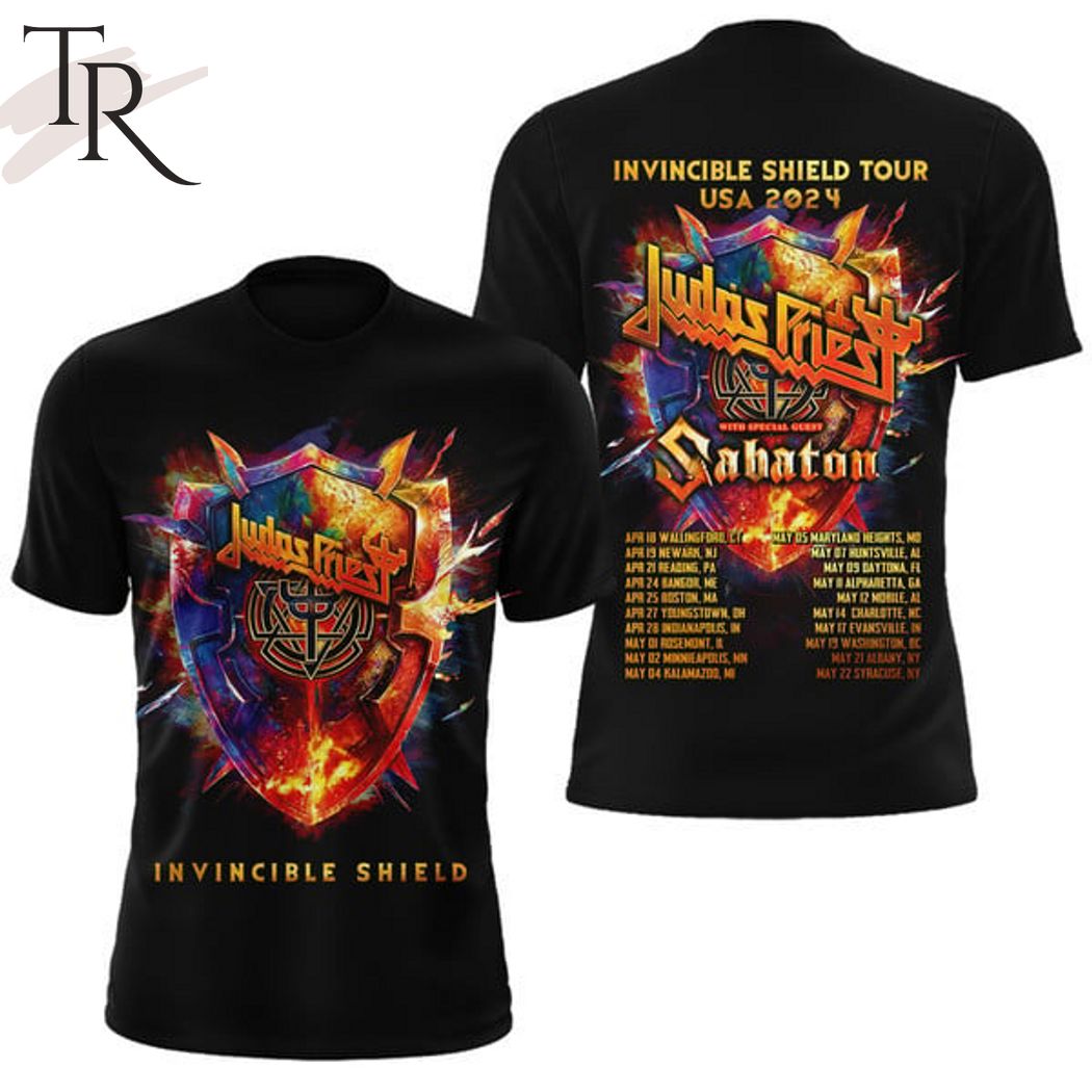Judas Priest Invincible Shield Tour Europe 2024 Germany In July Two Sided  Essentials T-Shirt - Masteez