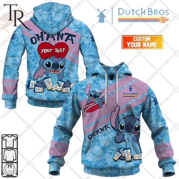 Personalized Dutch Bros Stitch Design Hoodie