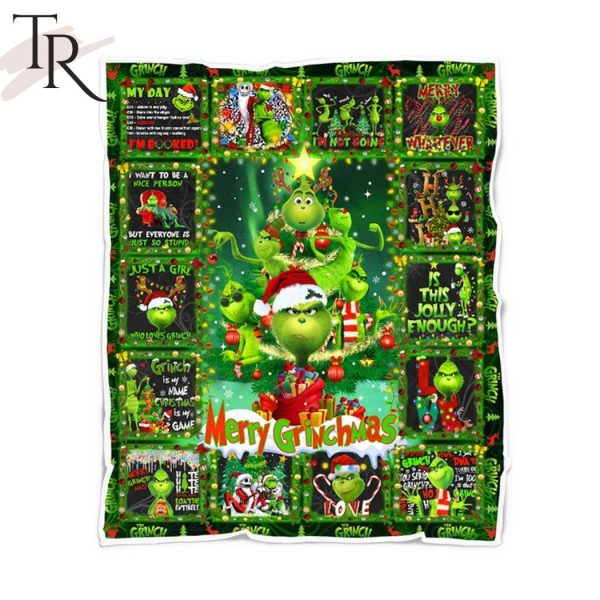 Merry Grinchmas Fleece Blanket