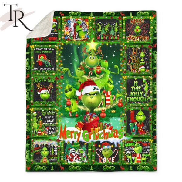 Merry Grinchmas Fleece Blanket