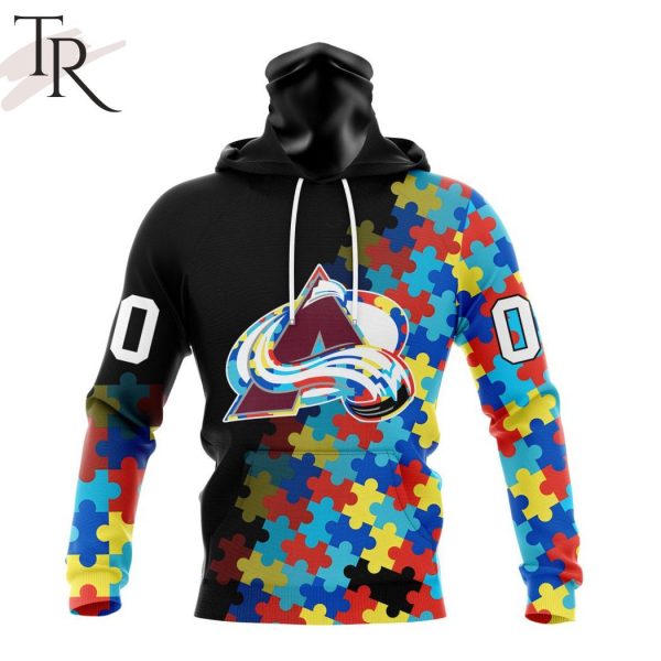 NHL Colorado Avalanche Special Black Autism Awareness Design Hoodie