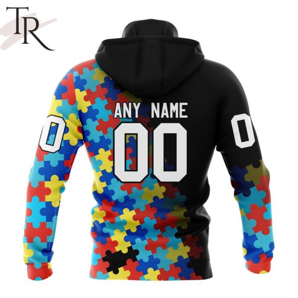 NHL Colorado Avalanche Special Black Autism Awareness Design Hoodie