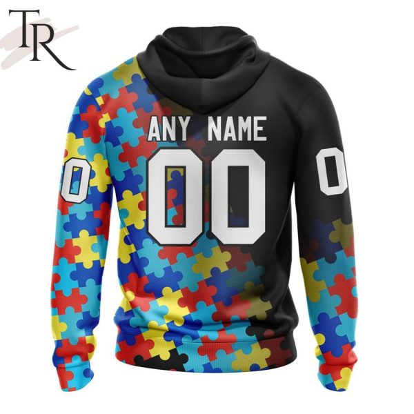 NHL Edmonton Oilers Special Black Autism Awareness Design Hoodie