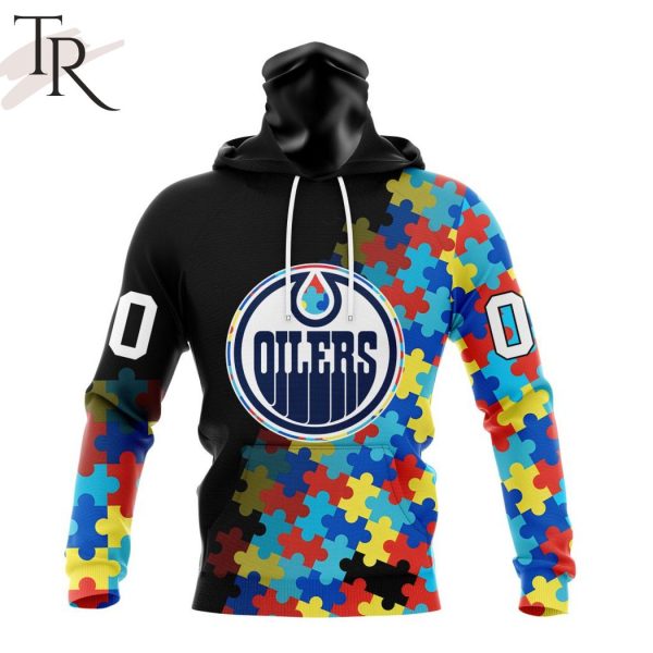 NHL Edmonton Oilers Special Black Autism Awareness Design Hoodie