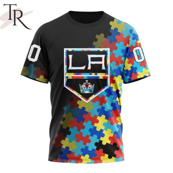 NHL Los Angeles Kings Special Black Autism Awareness Design Hoodie