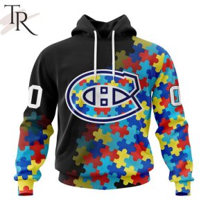 NHL Montreal Canadiens Special Black Autism Awareness Design Hoodie