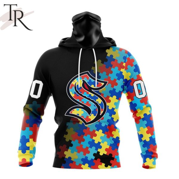 NHL Seattle Kraken Special Black Autism Awareness Design Hoodie