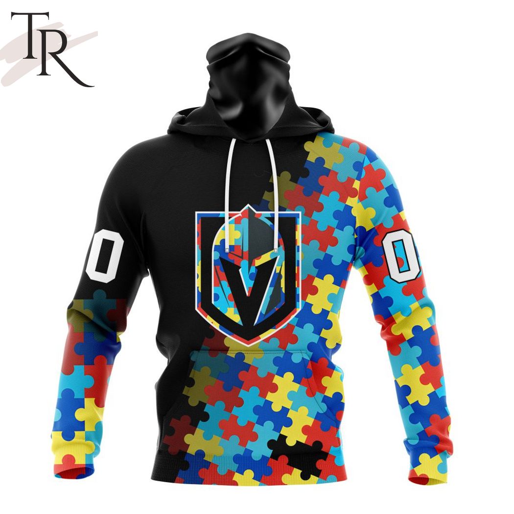 NHL Vegas Golden Knights Special Black Autism Awareness Design Hoodie