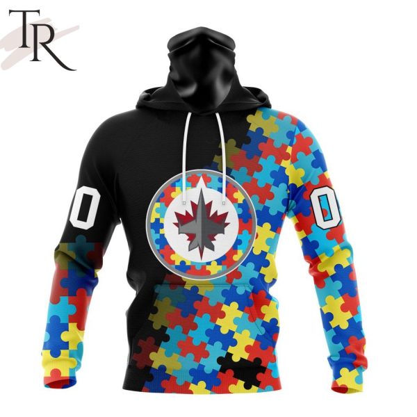 NHL Winnipeg Jets Special Black Autism Awareness Design Hoodie