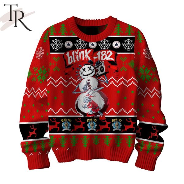 Blink-182 Custom Snowman Ugly Christmas Sweater