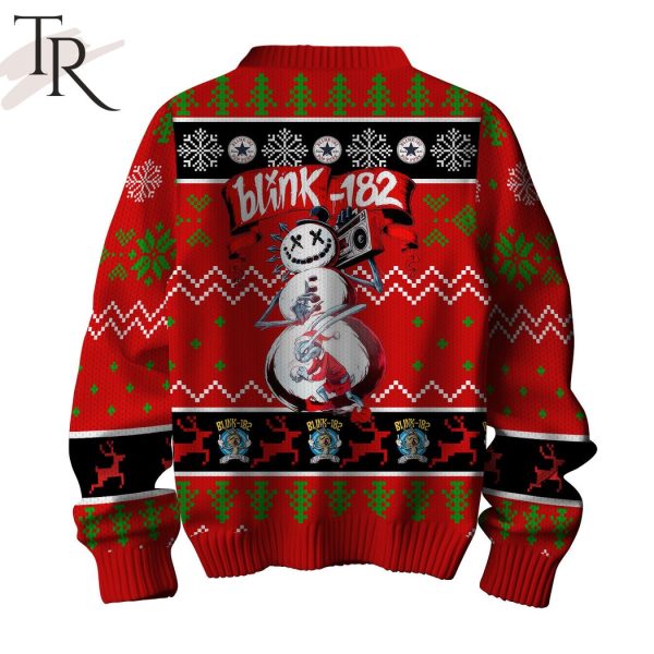 Blink-182 Custom Snowman Ugly Christmas Sweater