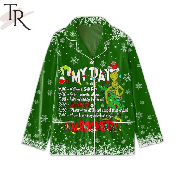 My Day I’m Booked Grinchmas Grinch Pajamas Set