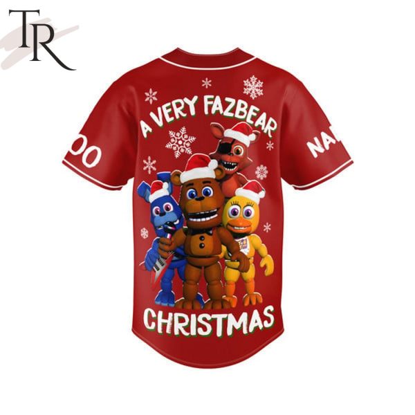 Five Nights At Freddy’s A Very Fazbear Christmas Ho Ho Ho Baseball Jersey