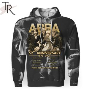 ABBA 52nd Anniversary 1972 – 2024 Thank You For The Memories 3D Unisex Hoodie