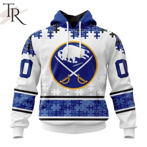 NHL Buffalo Sabres Special Autism Awareness Design With Home Jersey Style Hoodie
