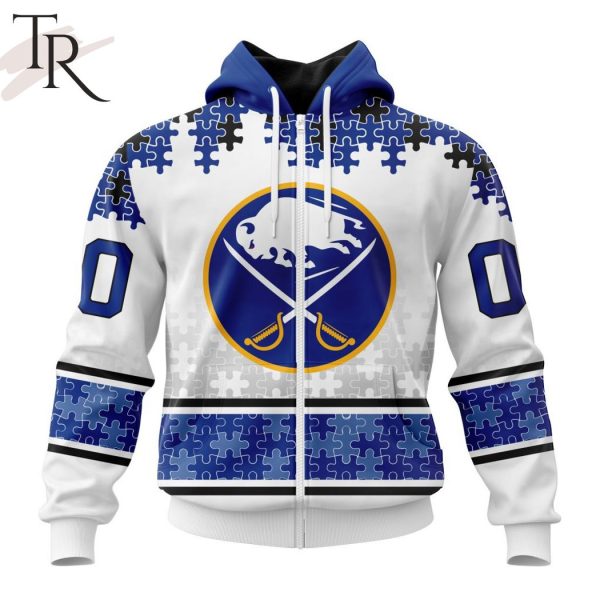 NHL Buffalo Sabres Special Autism Awareness Design With Home Jersey Style Hoodie