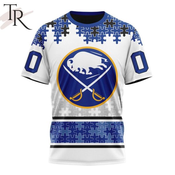 NHL Buffalo Sabres Special Autism Awareness Design With Home Jersey Style Hoodie