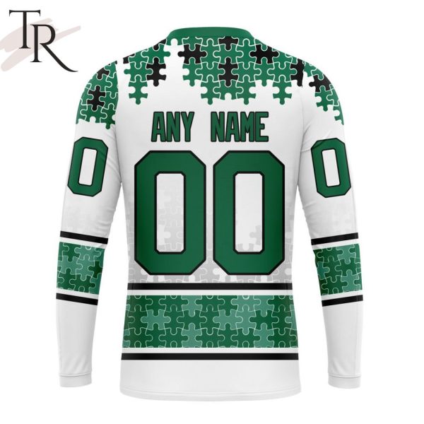 NHL Dallas Stars Special Autism Awareness Design With Home Jersey Style Hoodie