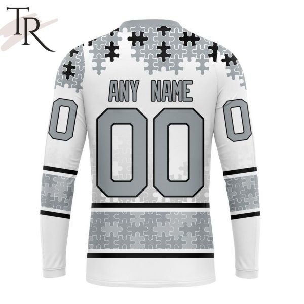 NHL Los Angeles Kings Special Autism Awareness Design With Home Jersey Style Hoodie