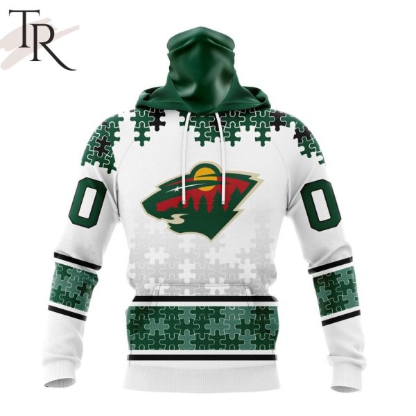NHL Minnesota Wild Special Autism Awareness Design With Home Jersey Style Hoodie