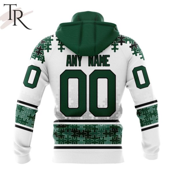 NHL Minnesota Wild Special Autism Awareness Design With Home Jersey Style Hoodie