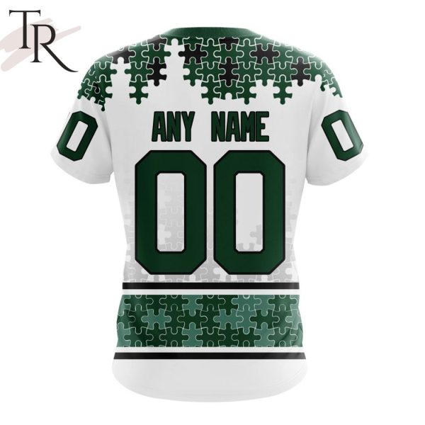 NHL Minnesota Wild Special Autism Awareness Design With Home Jersey Style Hoodie