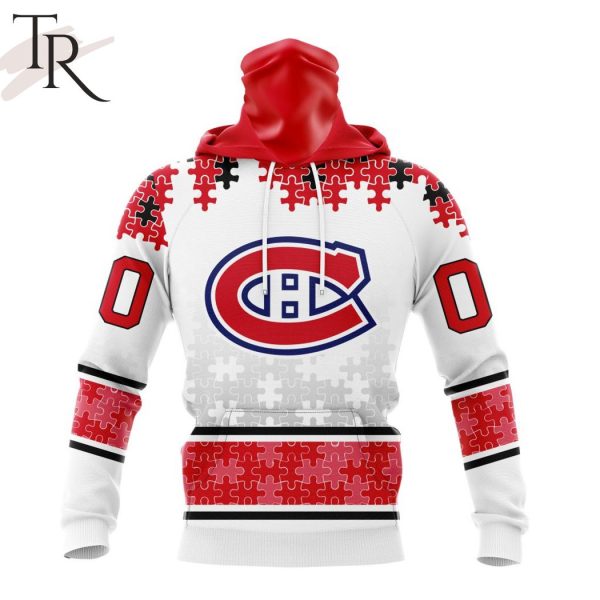 NHL Montreal Canadiens Special Autism Awareness Design With Home Jersey Style Hoodie