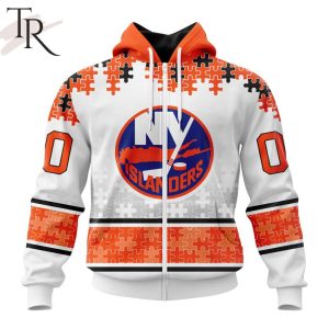 NHL New York Islanders Special Autism Awareness Design With Home Jersey Style Hoodie