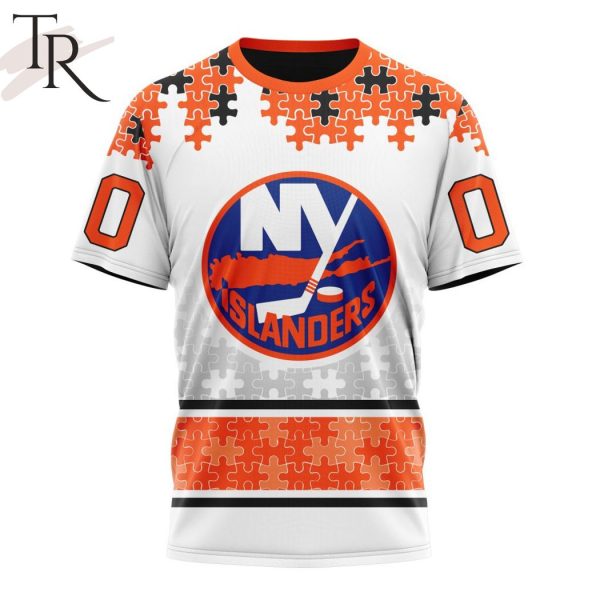 NHL New York Islanders Special Autism Awareness Design With Home Jersey Style Hoodie