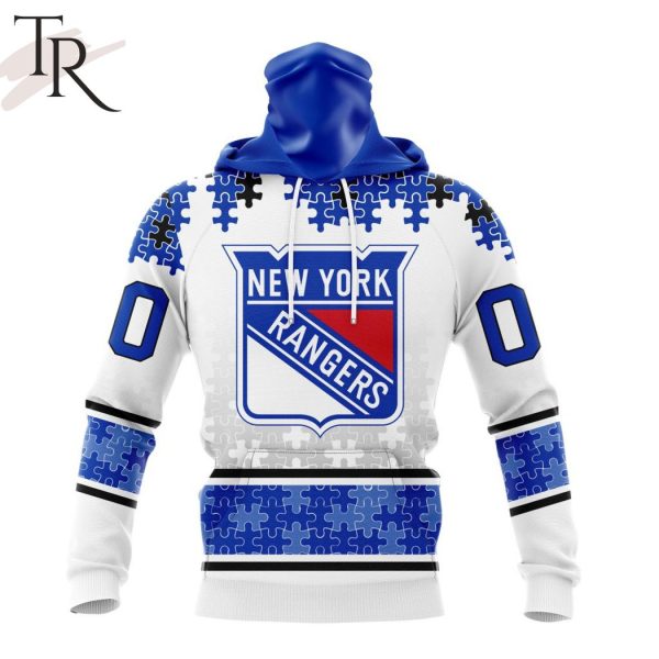 NHL New York Rangers Special Autism Awareness Design With Home Jersey Style Hoodie