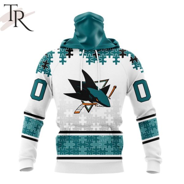 NHL San Jose Sharks Special Autism Awareness Design With Home Jersey Style Hoodie
