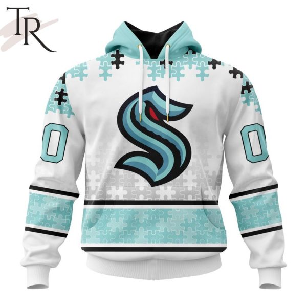 NHL Seattle Kraken Special Autism Awareness Design With Home Jersey Style Hoodie