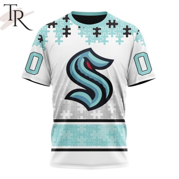 NHL Seattle Kraken Special Autism Awareness Design With Home Jersey Style Hoodie