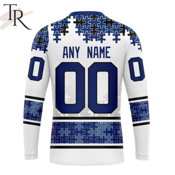 NHL Tampa Bay Lightning Special Autism Awareness Design With Home Jersey Style Hoodie