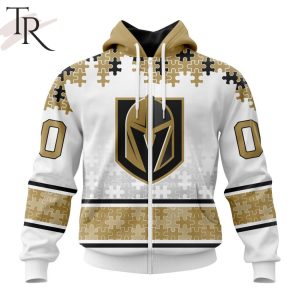 NHL Vegas Golden Knights Special Autism Awareness Design With Home Jersey Style Hoodie