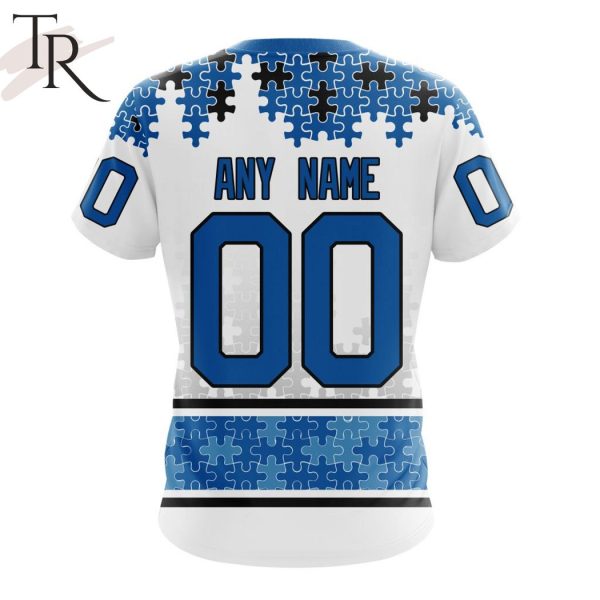 NHL Winnipeg Jets Special Autism Awareness Design With Home Jersey Style Hoodie