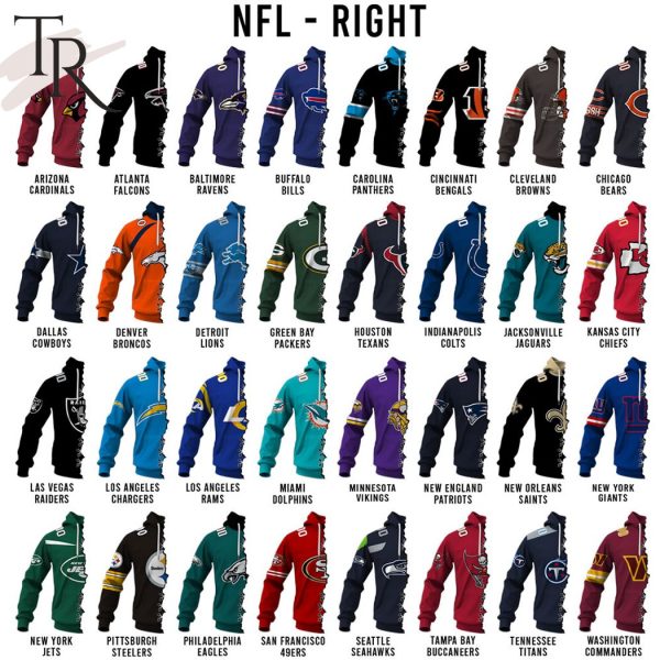 Mix 2 NFL Teams Select Any 2 Teams to Mix and Match! Hoodie