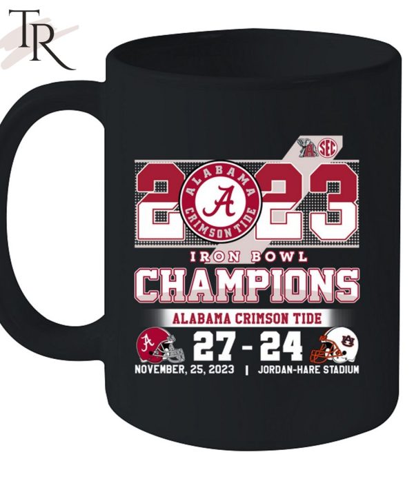 2023 Iron Bowl Champions Alabama Crimson Tide 27 – 24 Auburn Tigers November 25, 2023 Jordan-Hare Stadium T-Shirt