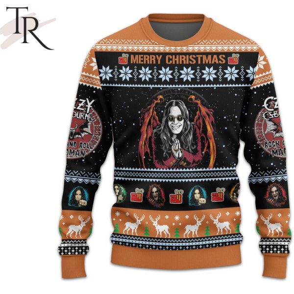 Ozzy Ozbourne Merry Christmas Ugly Sweater