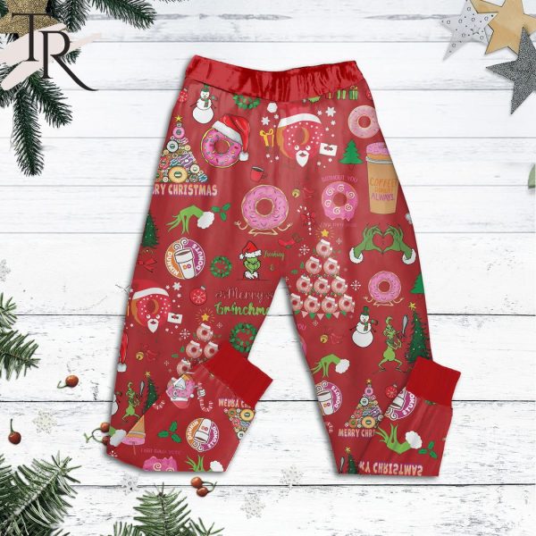 I Hate People But I Love My Dunkin’ Donuts Grinch Merry Christmas Pajamas Set